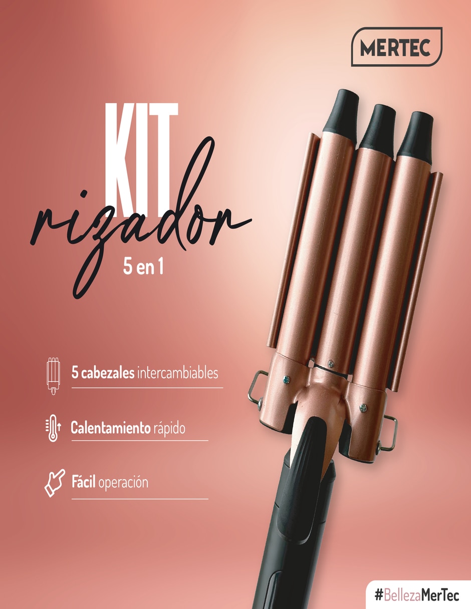 Kit rulos térmicos de cabello Mertec MT-044B múltiple de cerámica-Turmalina