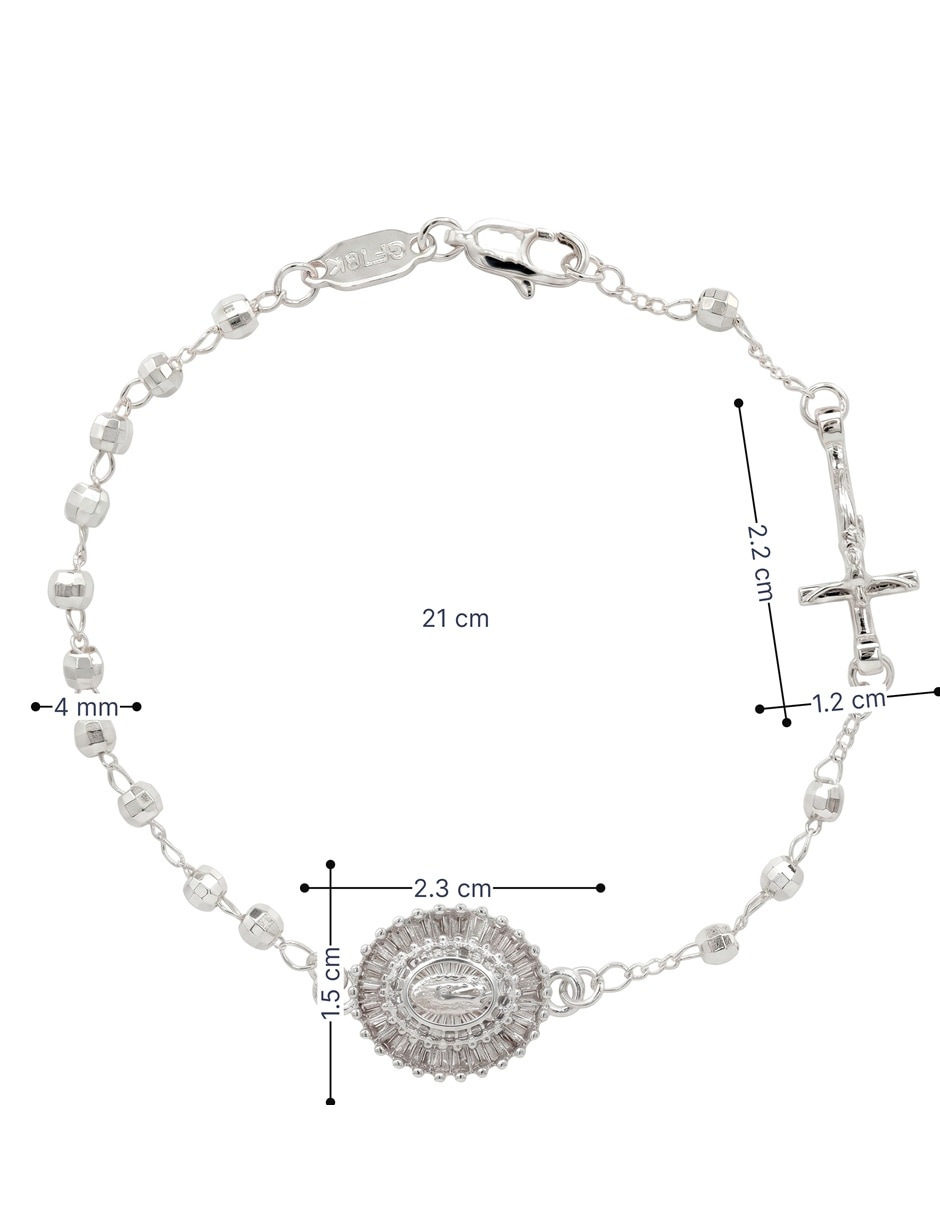 Pulsera horoz 18 k con acabado