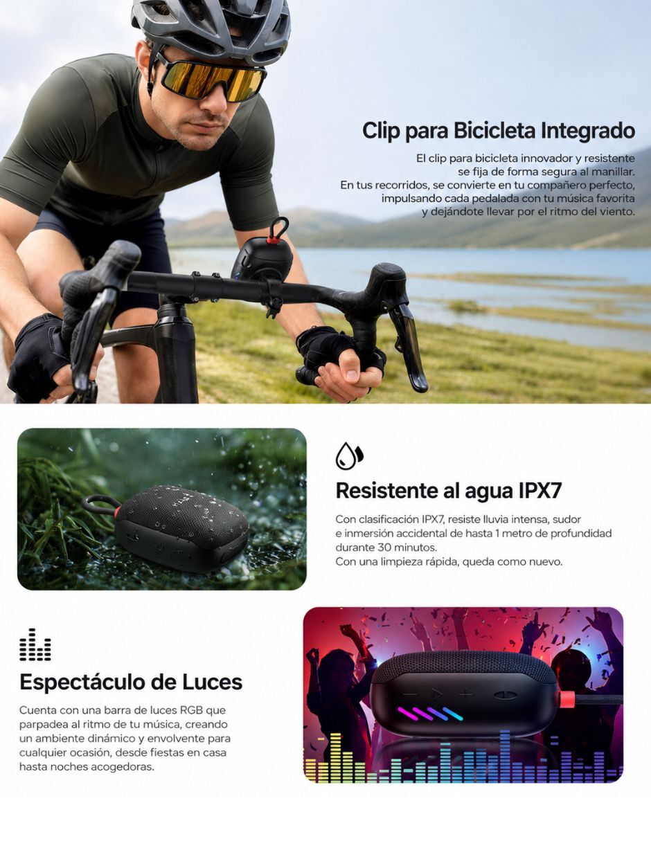 Bocina Havit Inalámbrica Portatil Havit SK929BT bluetooth