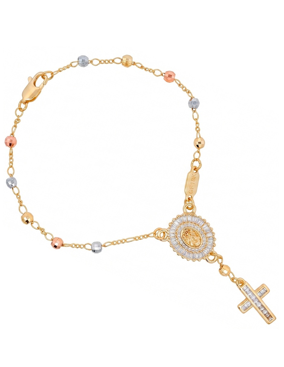 Pulsera 18 k con acabado