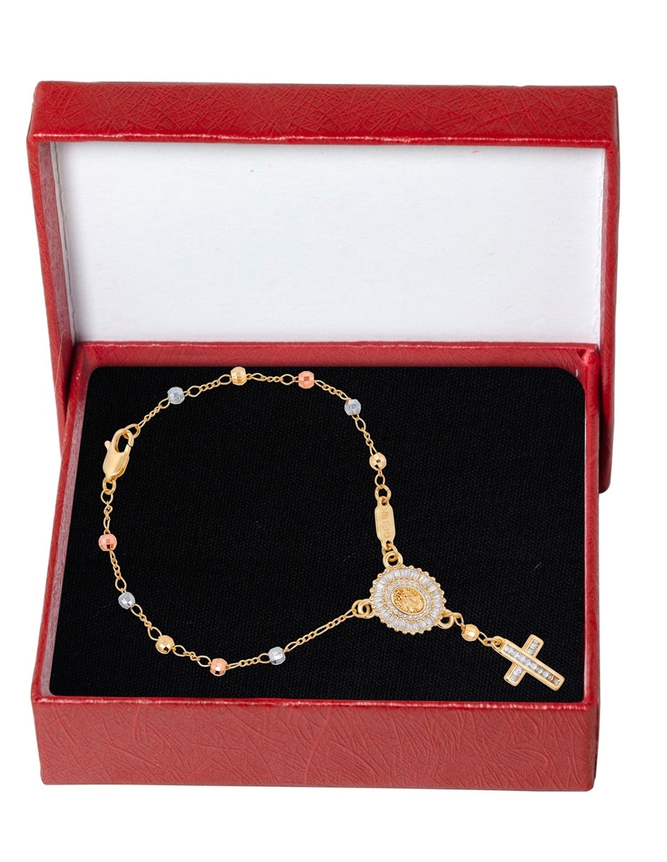 Pulsera 18 k con acabado 3