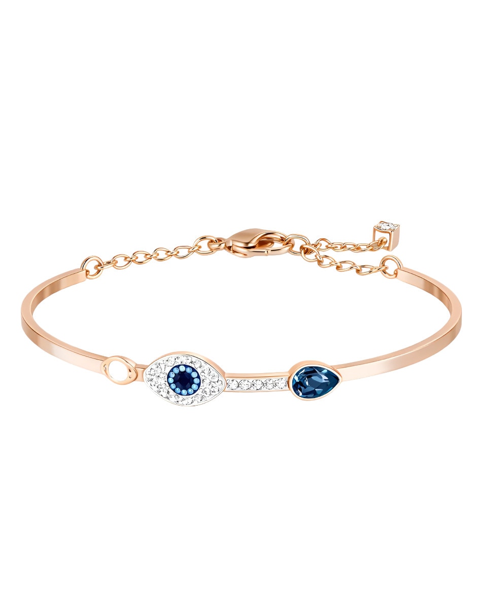Pulsera de oro rosa 14 k con acabado