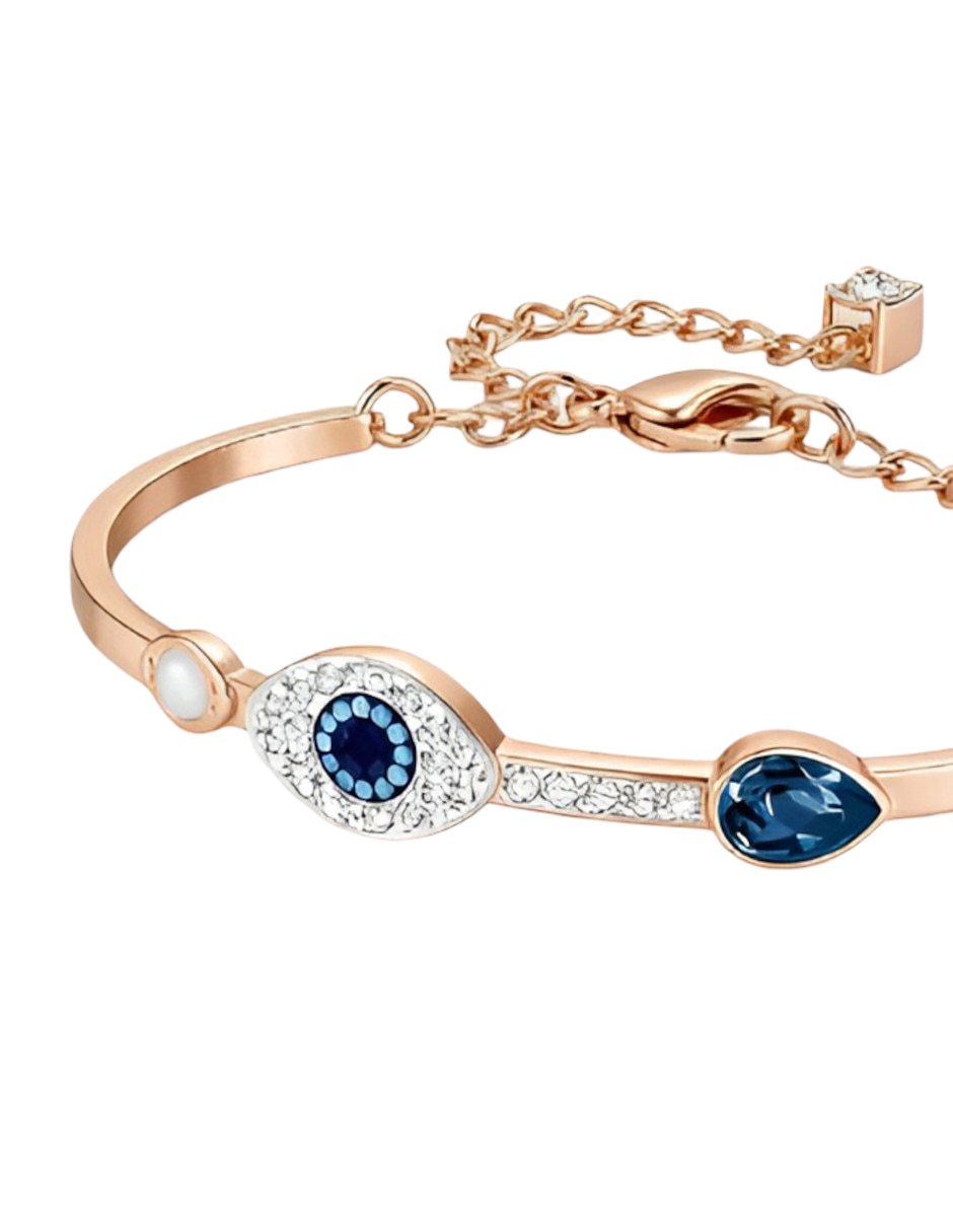 Pulsera xtellar de oro rosa 14 k con acabado