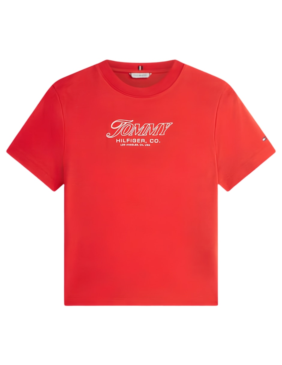 Playera manga corta cuello redondo para mujer