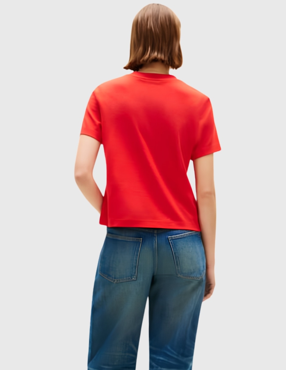 Playera manga corta cuello redondo para mujer 3