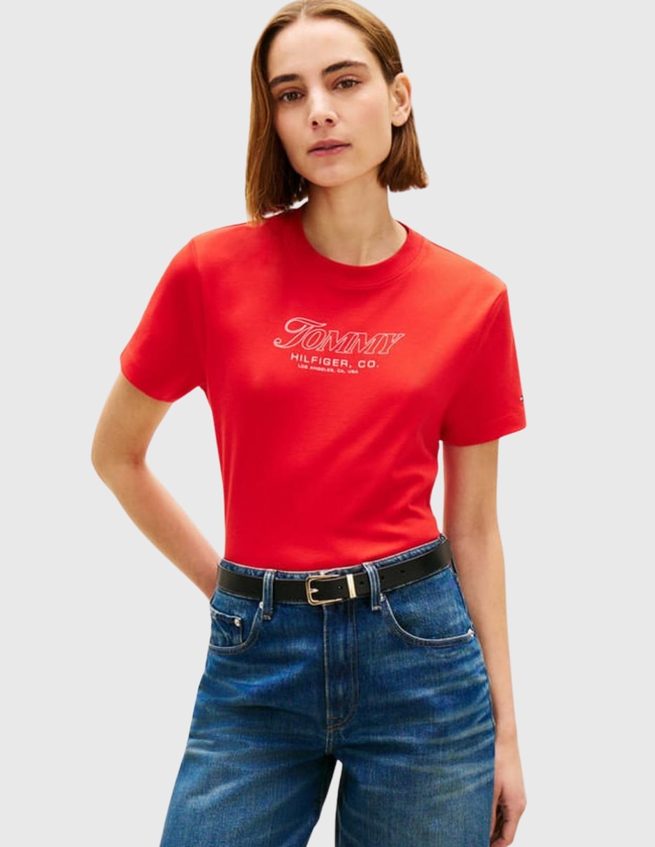 Playera manga corta cuello redondo para mujer 5