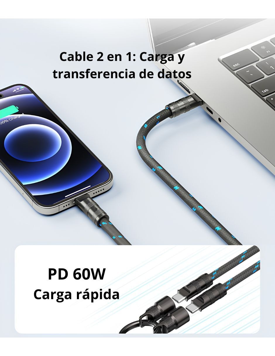 Cable usb c Havit de 1 m