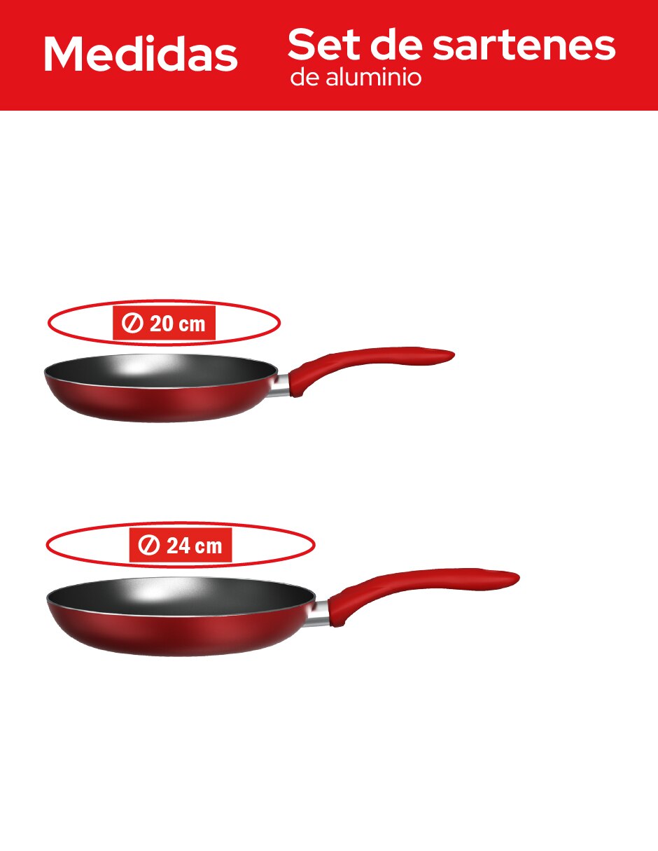 Set sartenes de aluminio 2 piezas 10