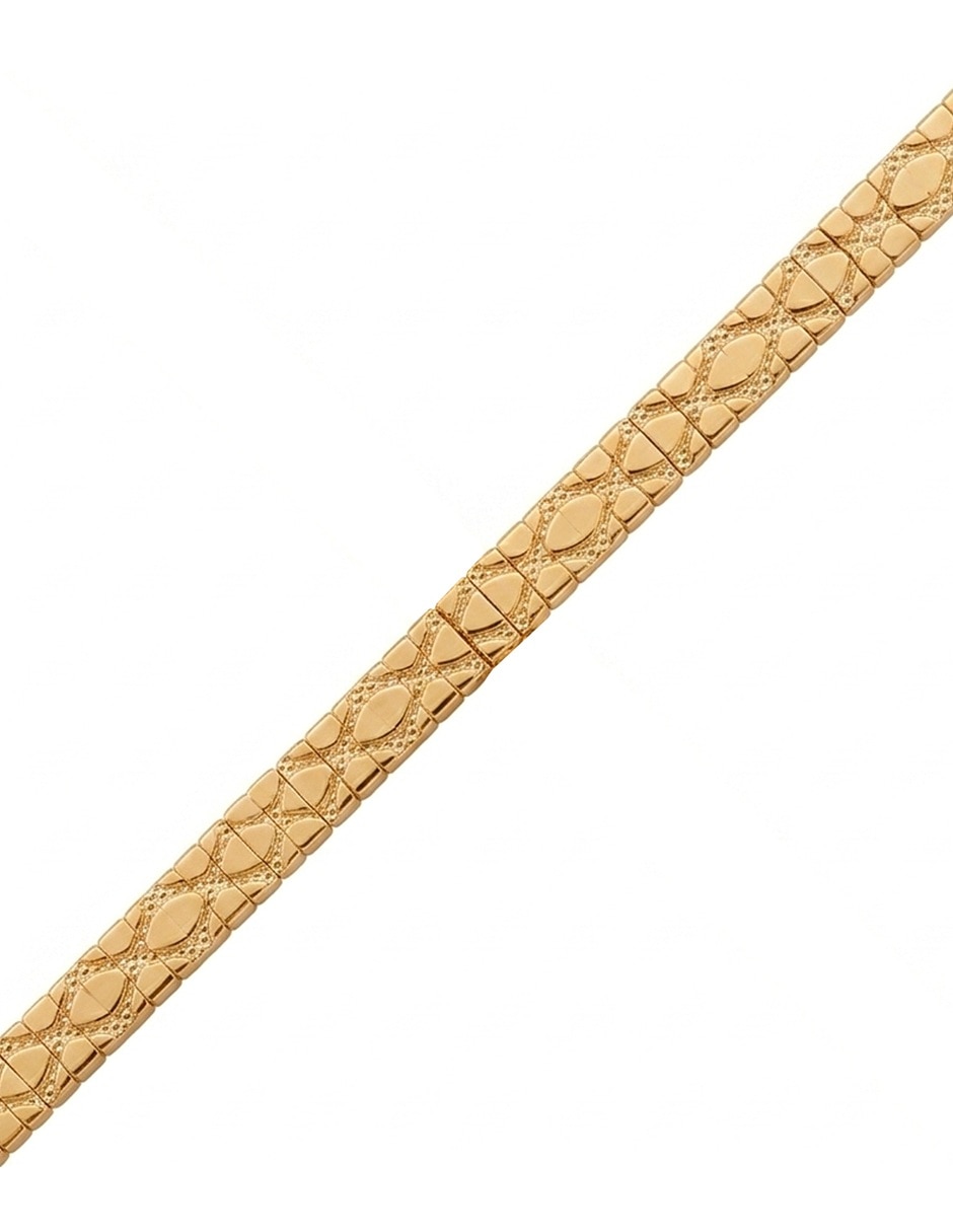 Set collar pulsera y aretes Horoz con chapa de oro 18 k