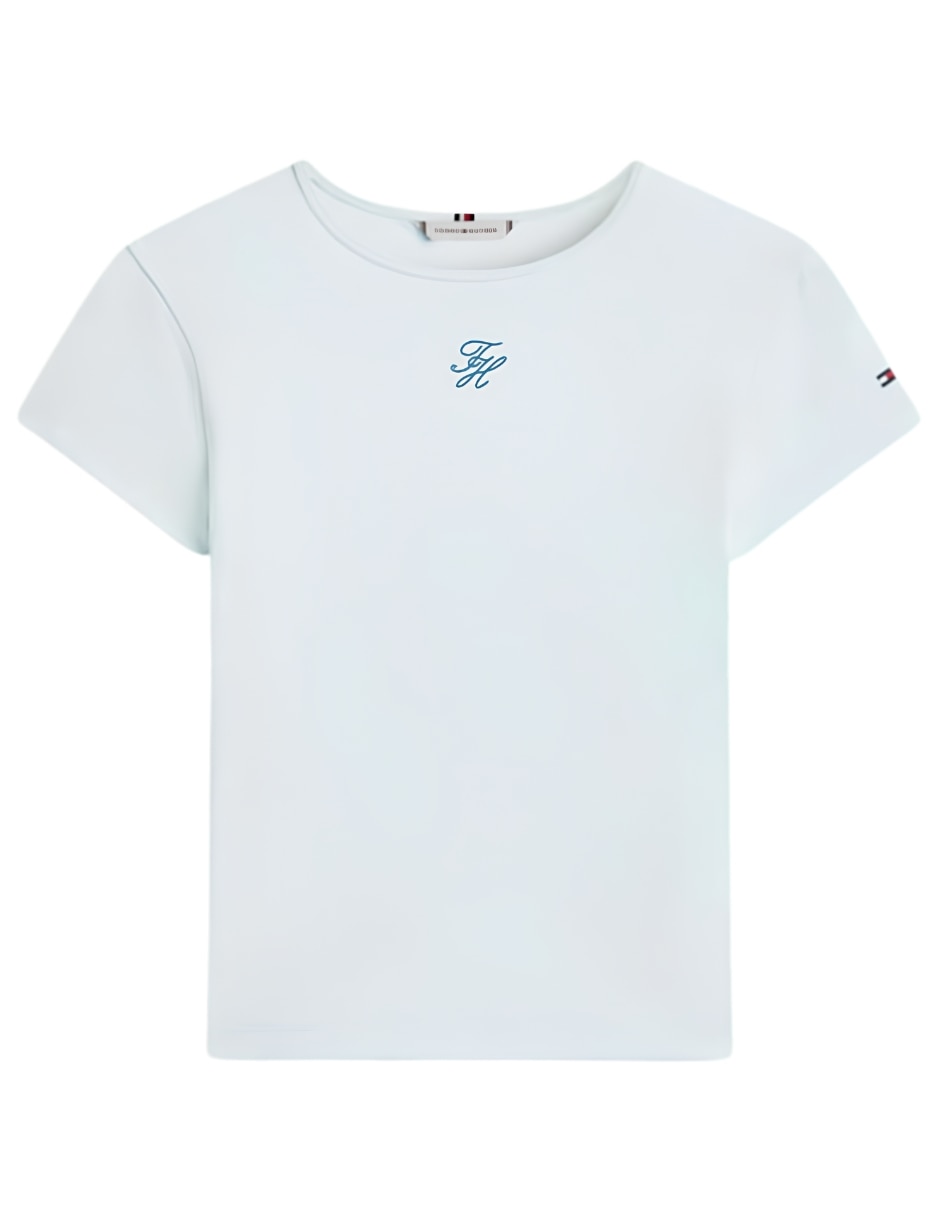 Playera manga corta cuello redondo para mujer