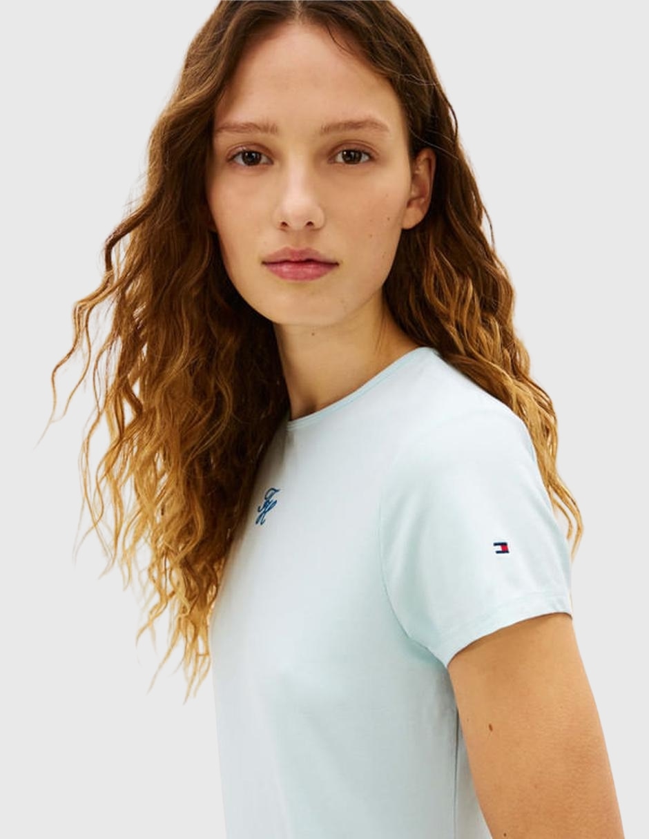 Playera manga corta Tommy Hilfiger cuello redondo para mujer