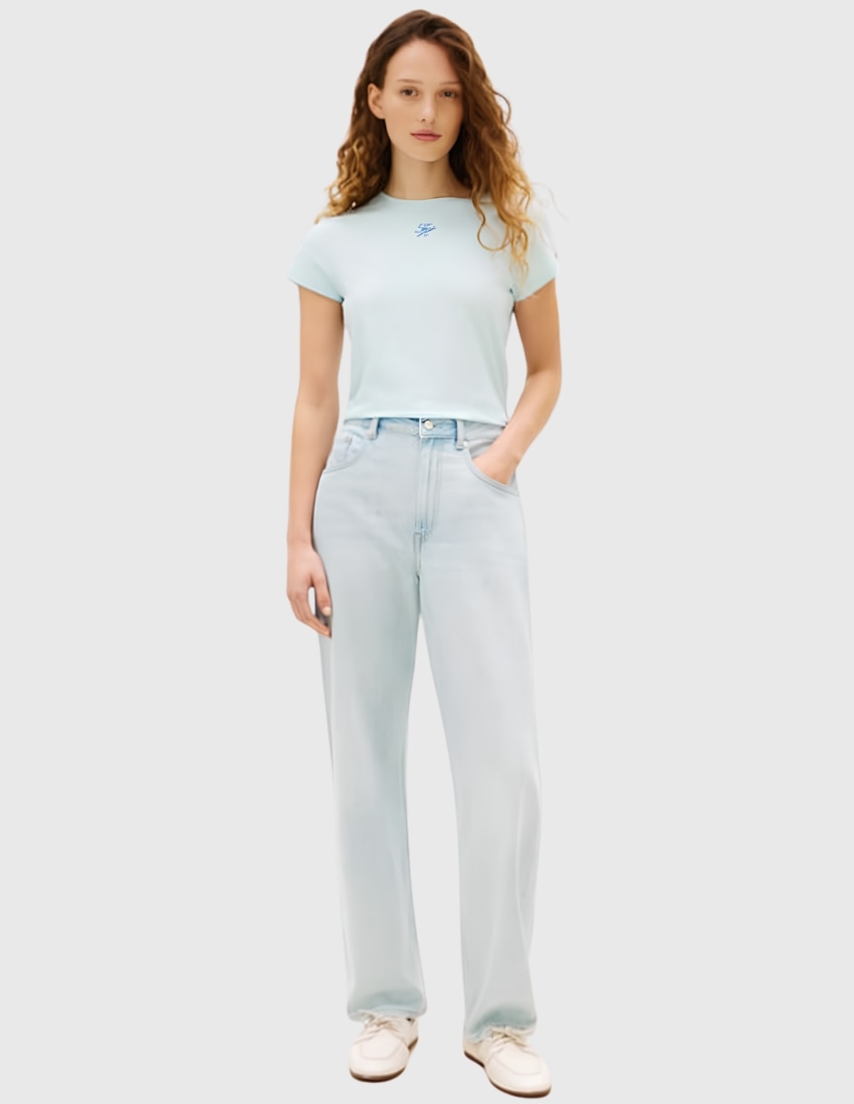 Playera manga corta Tommy Hilfiger cuello redondo para mujer