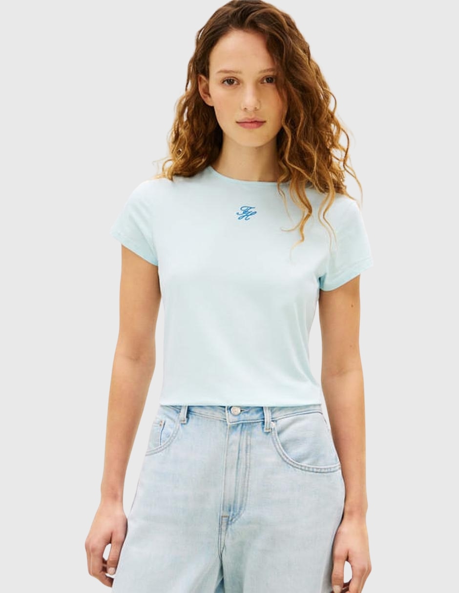 Playera manga corta Tommy Hilfiger cuello redondo para mujer