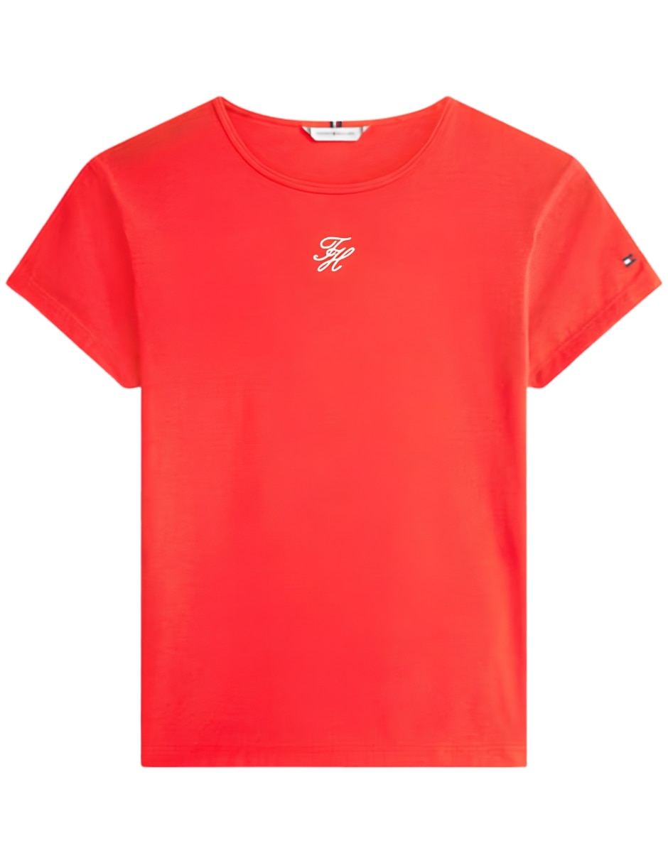 Playera manga corta cuello redondo para mujer 1