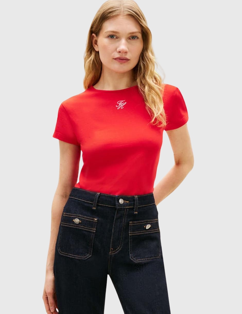 Playera manga corta cuello redondo para mujer 2