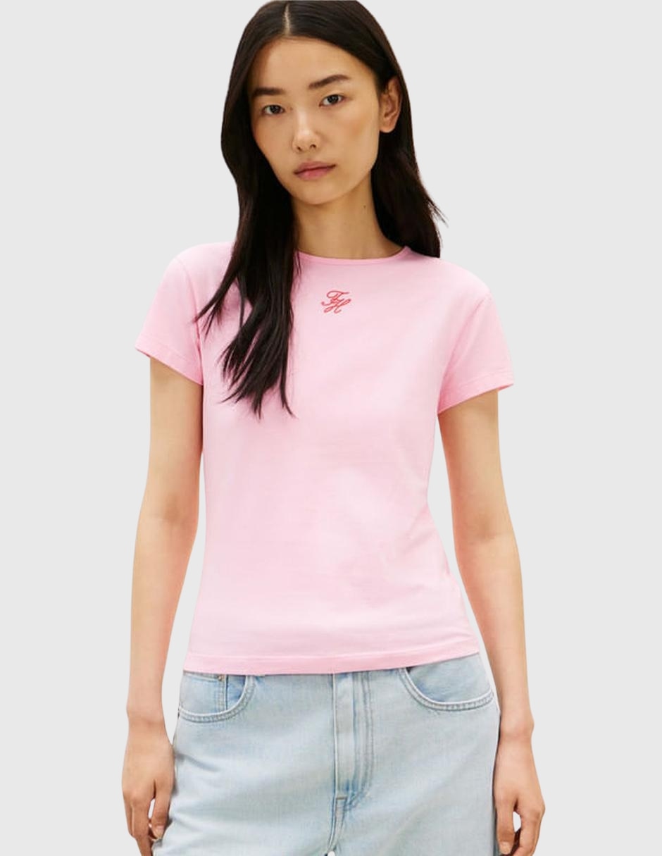 Playera manga corta cuello redondo para mujer 5