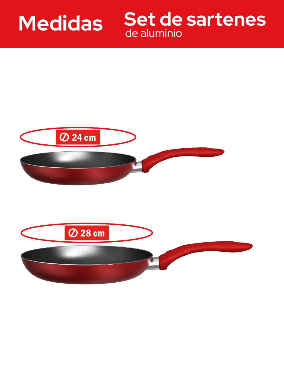 Sartén de aluminio 2 piezas 10