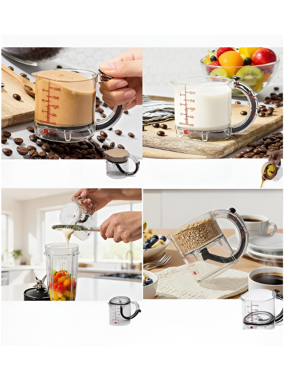 Taza medidora Xtellar de vidrio