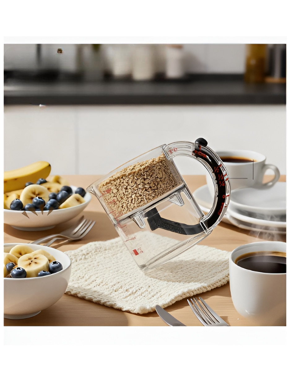 Taza medidora Xtellar de vidrio