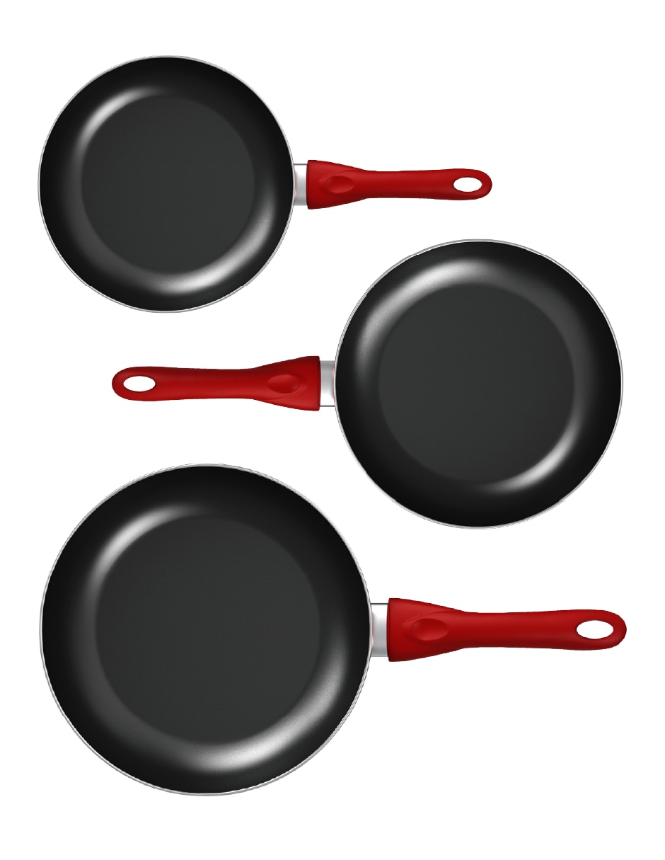 Sartén de aluminio 3 piezas