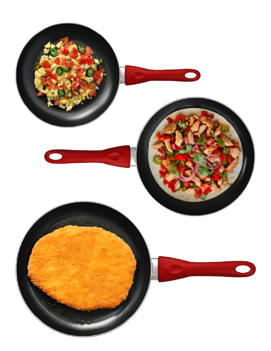 Sartén de aluminio 3 piezas 2