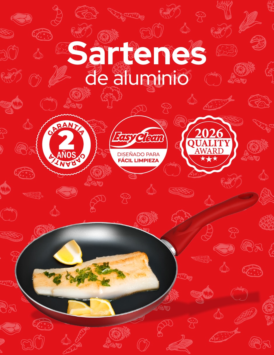 Sartén de aluminio 3 piezas 9