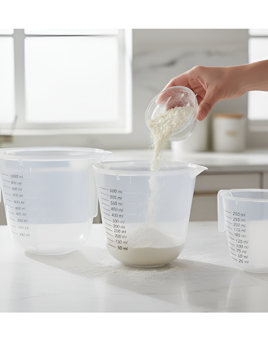 Set taza medidora Xtellar de plástico 3 piezas