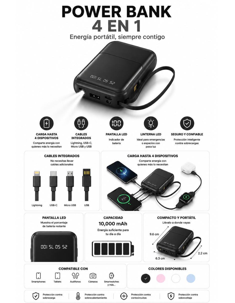 Batería portátil Kimhi 20000 mAh
