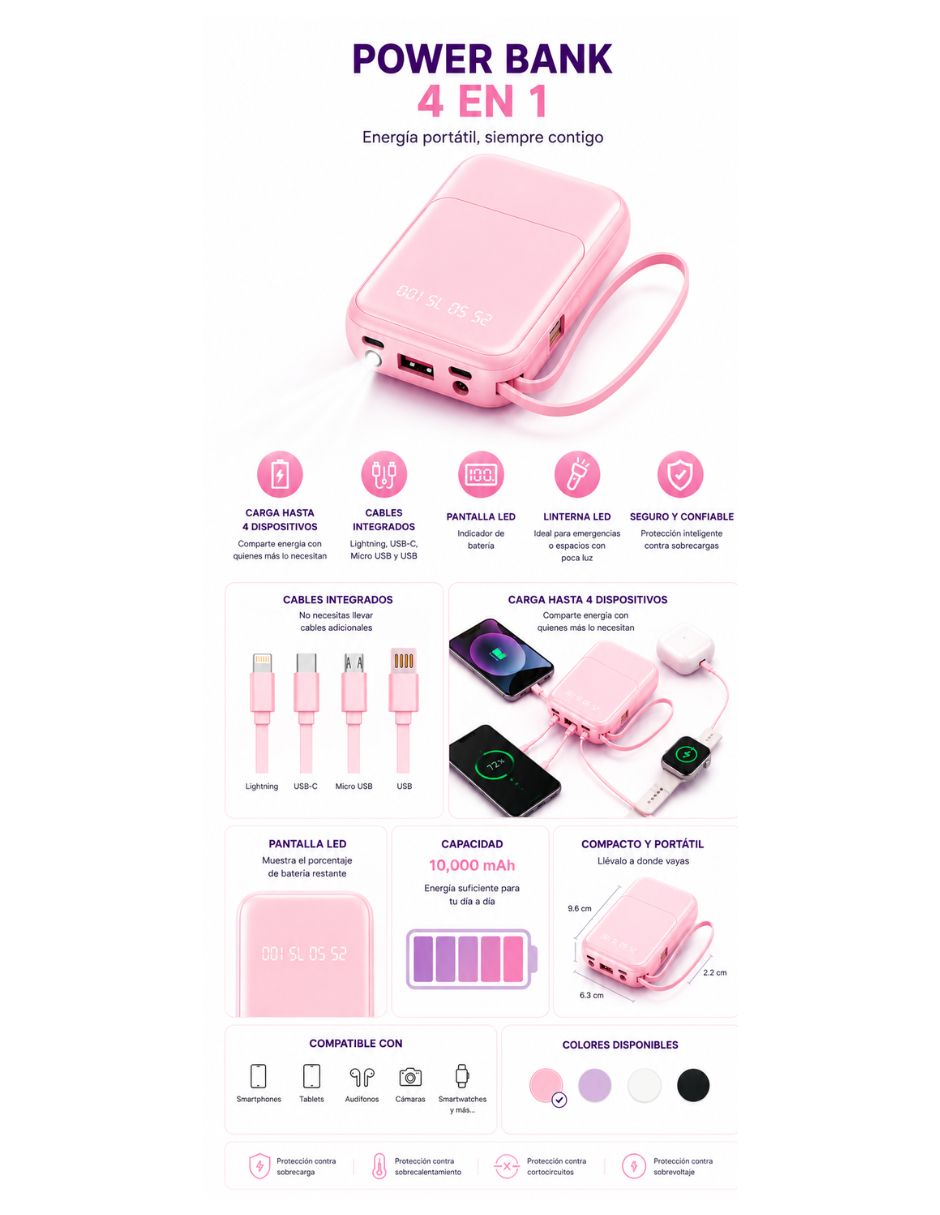 Batería portátil Kimhi 20000 mAh