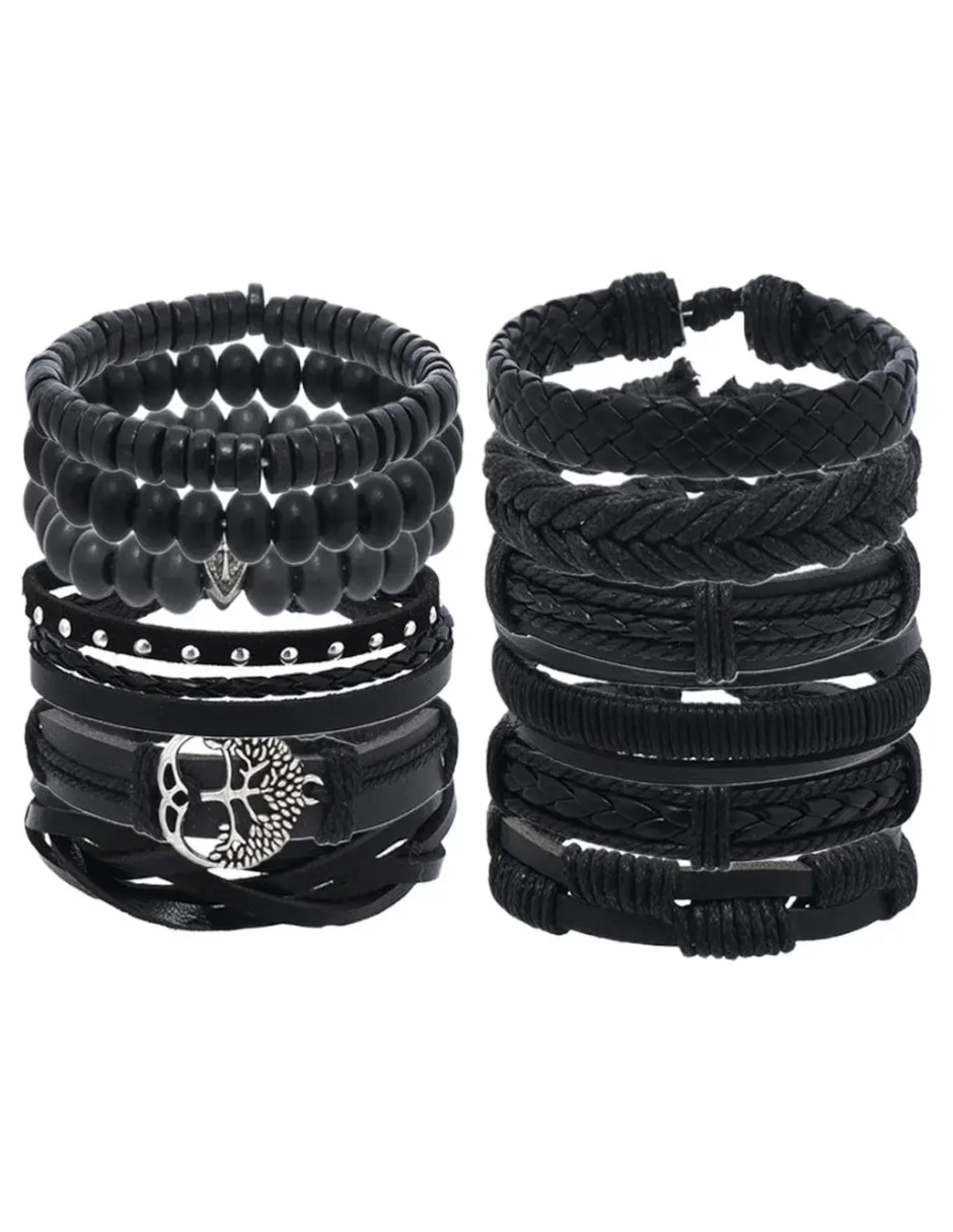 Set de pulsera de mezcla de materiales