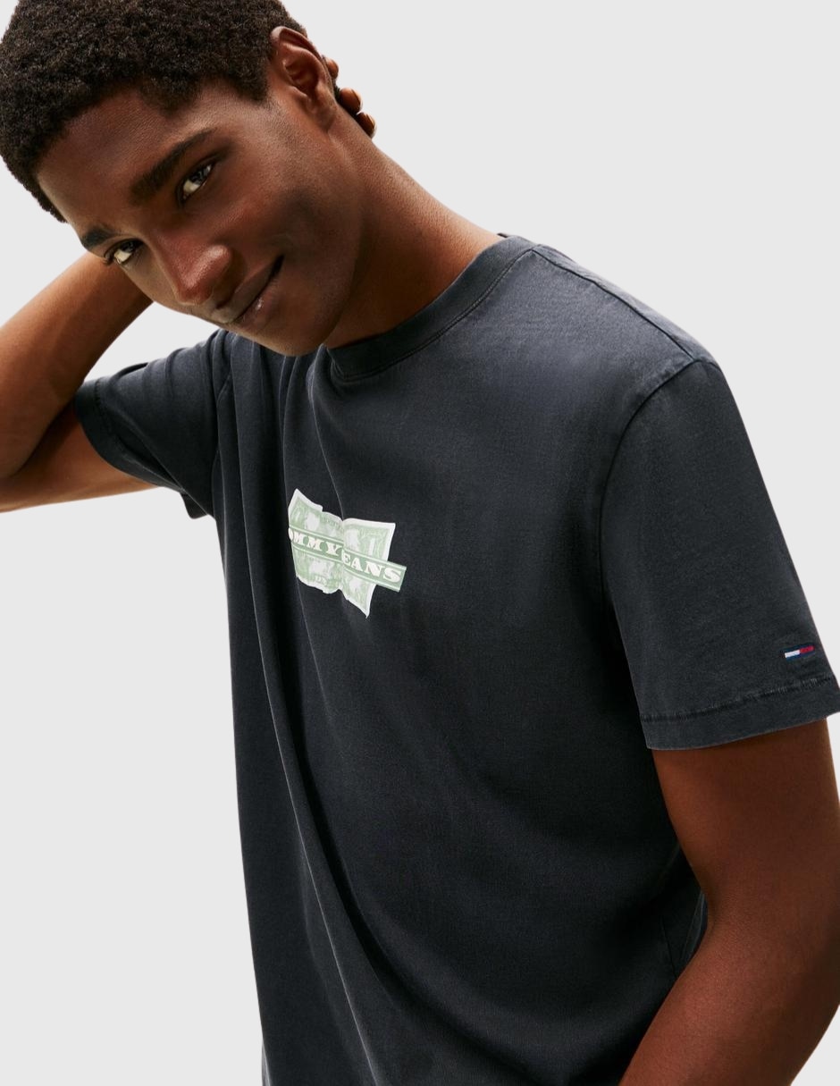 Playera tommy jeans cuello redondo para hombre