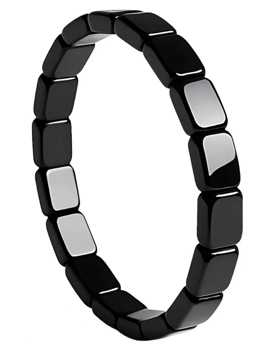 Pulsera de hematita con acabado