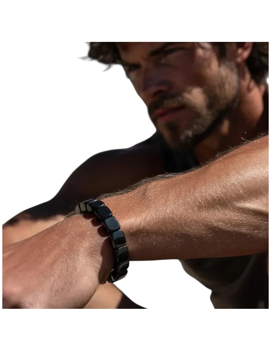 Pulsera genérica de hematita con acabado