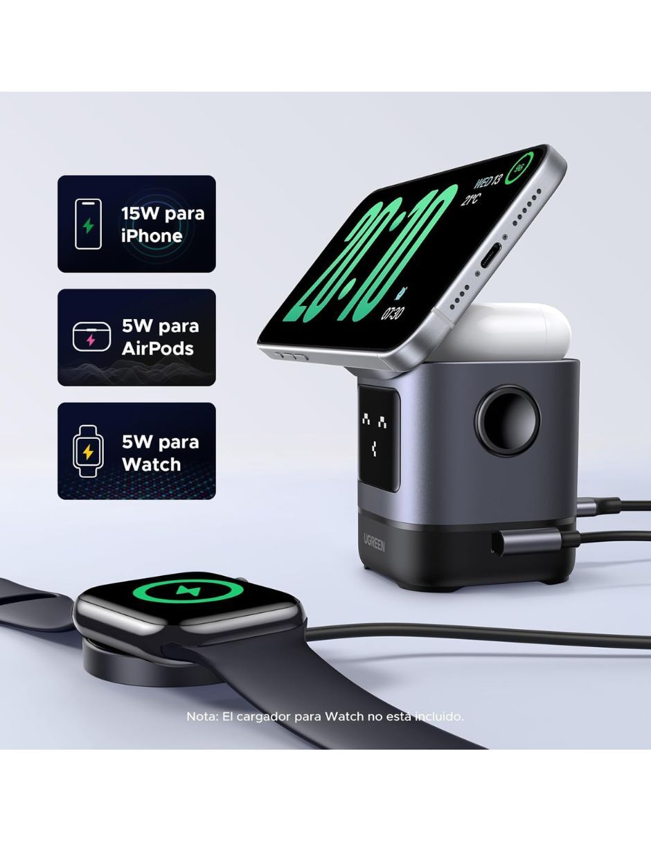 Cargador inalámbrico de 15 W USB tipo C 4