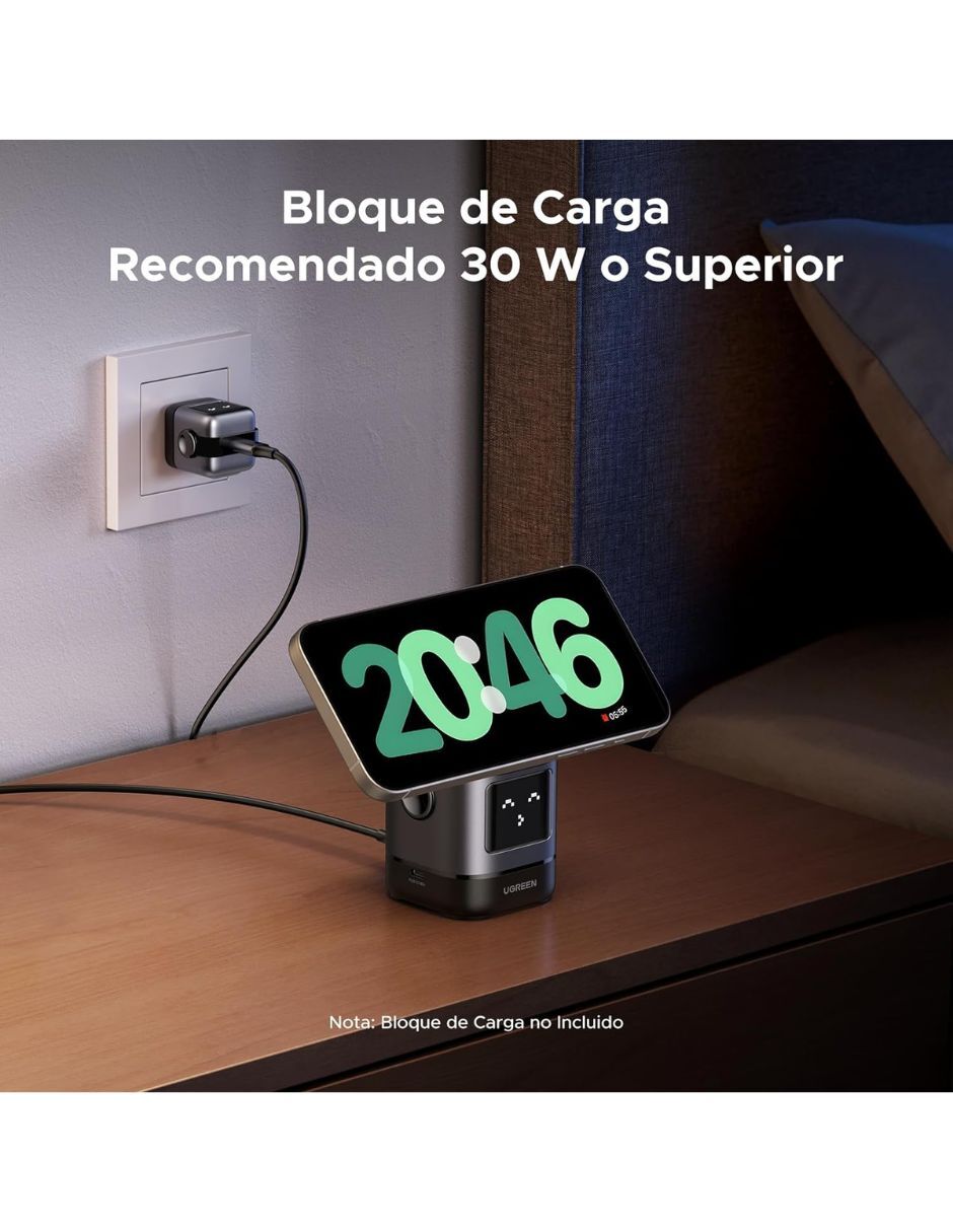 Cargador inalámbrico de 15 W USB tipo C 8
