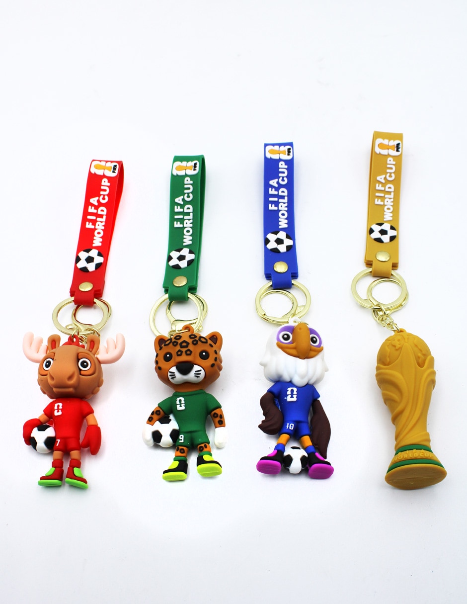 Llavero soccer de plástico y metal