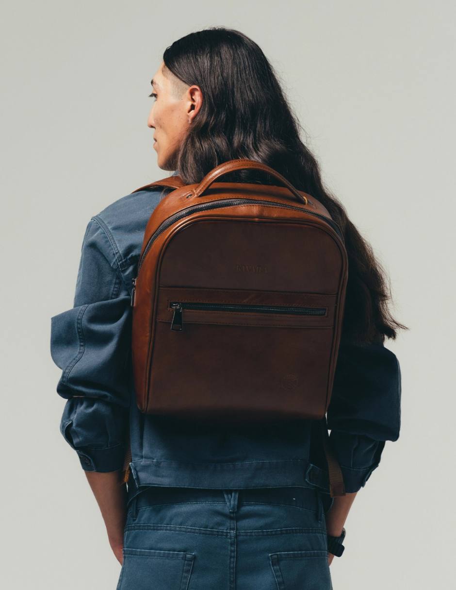 Mochila casual Kwara de piel impermeable unisex
