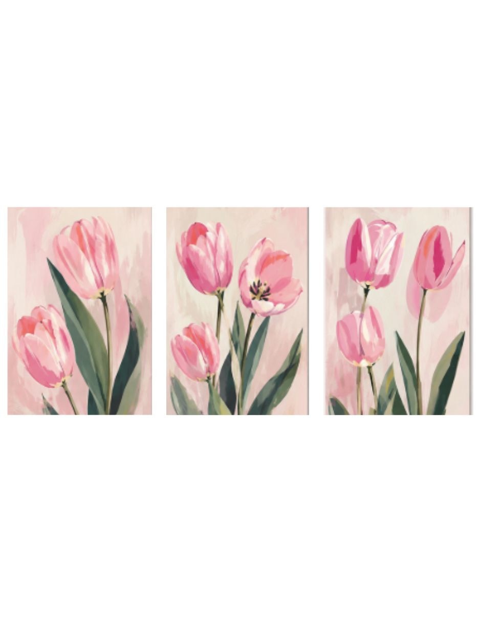 Cuadro decorativo Tulipanes Rosas Cuadro decorativo Tulipanes Rosas