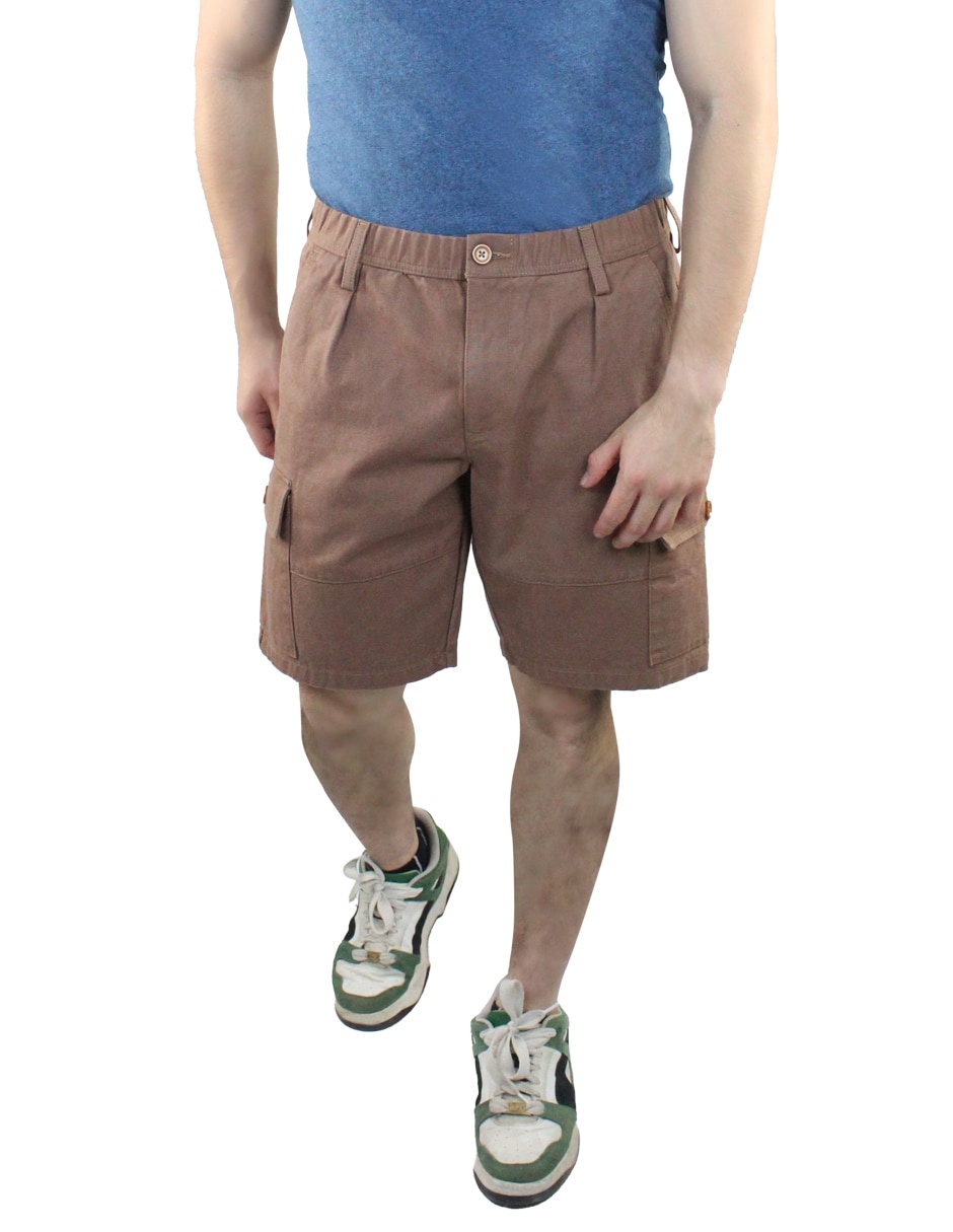 Bermuda de gabardina para hombre