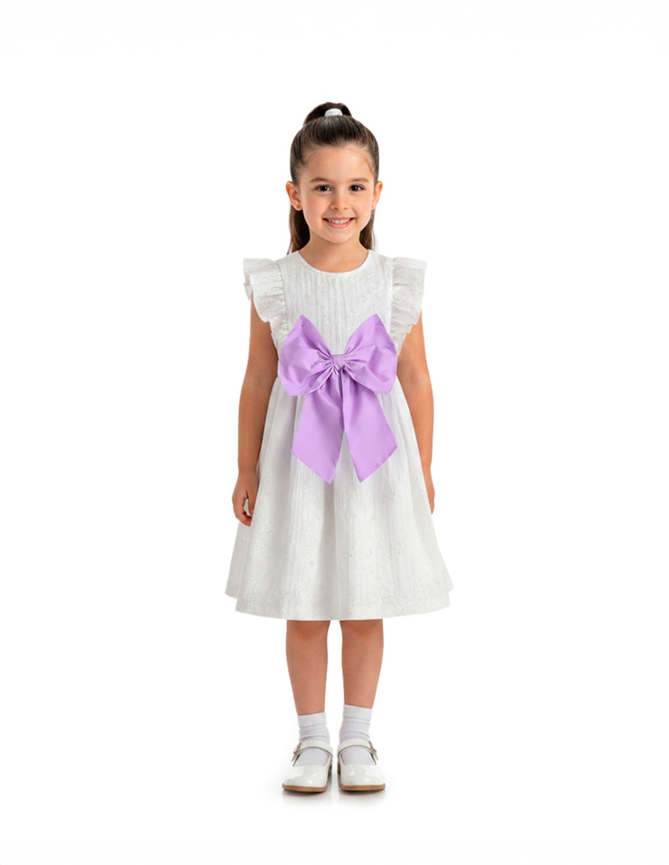 Vestido flory ves paty 4b sin manga para infantil niña