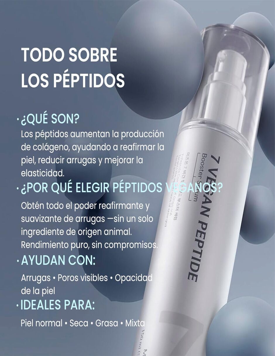 Sérum hidratante facial Mizon 7 Vegan Peptide Booster todo tipo de piel