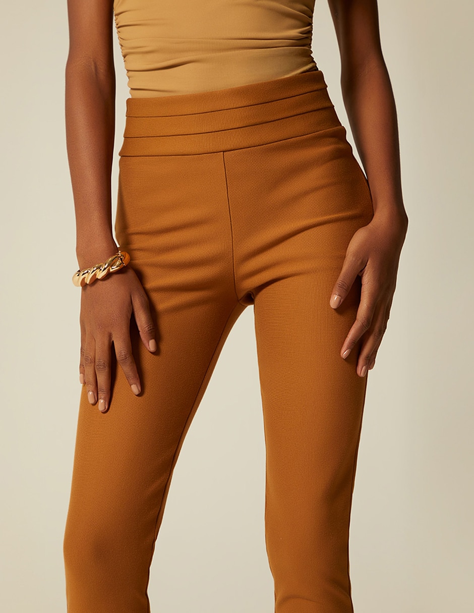 Legging studio f a la cintura alta con elástico para mujer