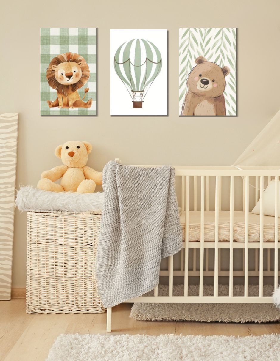 Cuadro decorativo Animales Tonos Verdes 9