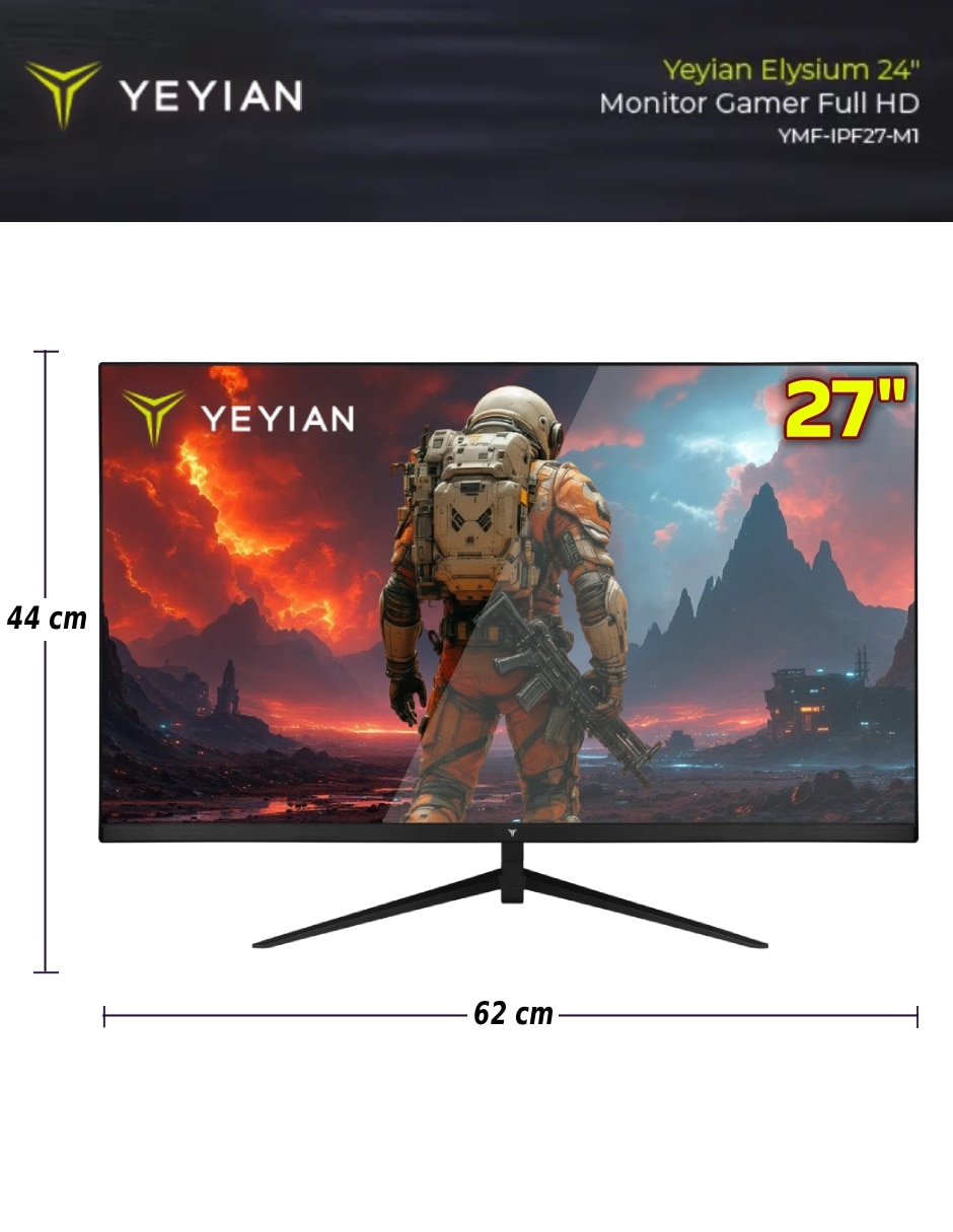 Monitor gamer Yeyian YMF-IPF27-M1 IPS Full HD 27 pulgadas