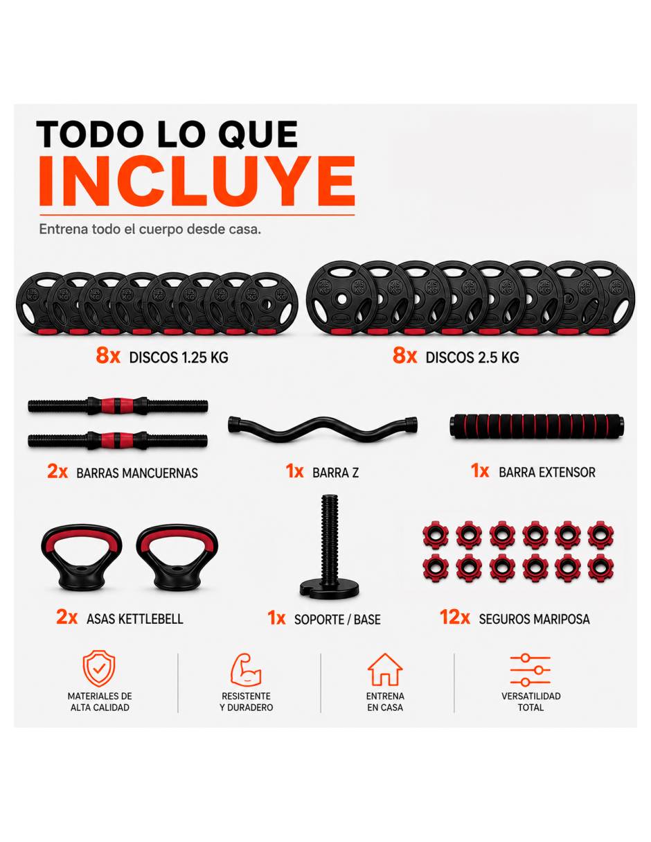 Kit de mancuernas pesos variables 5
