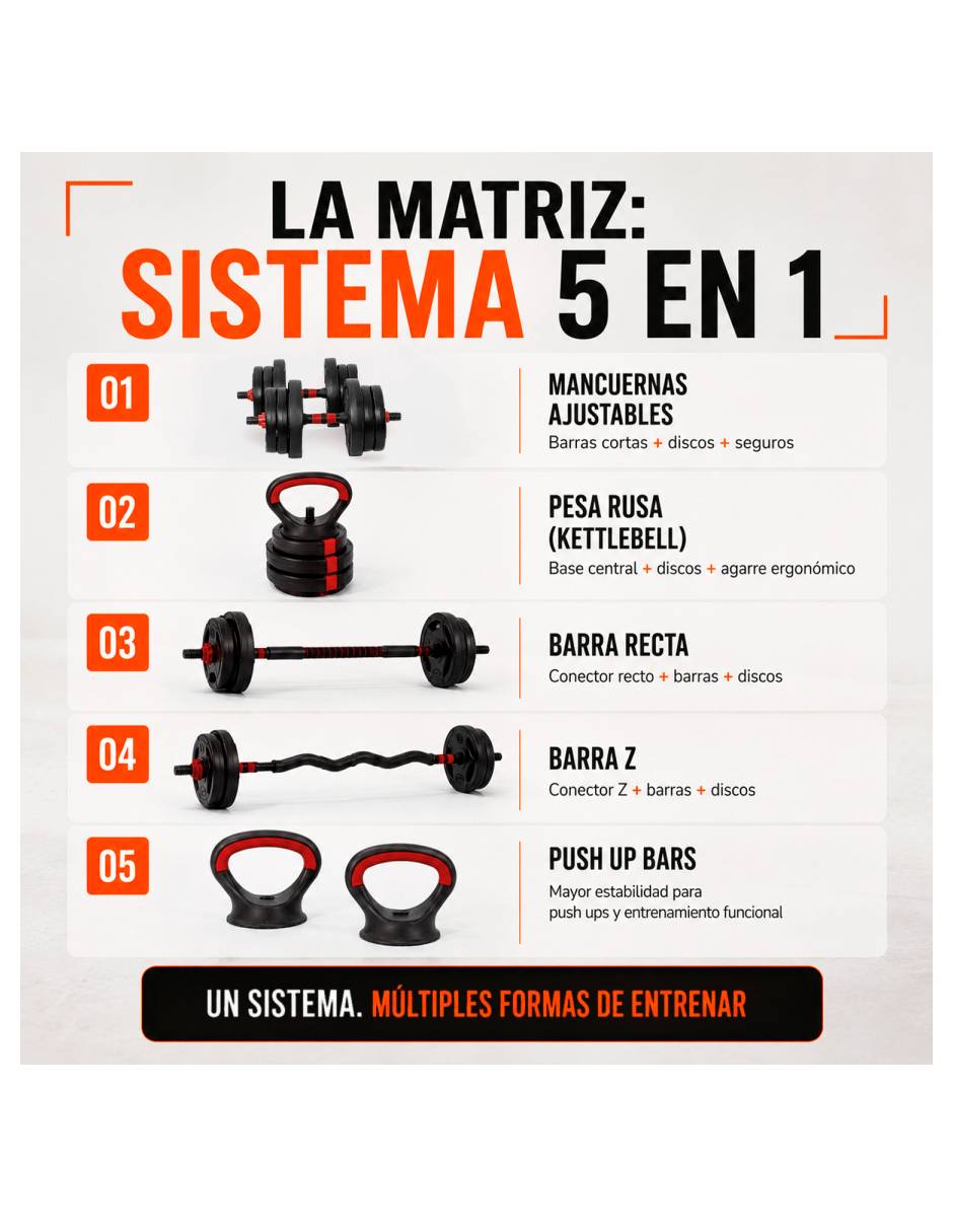 Kit de mancuernas pesos variables 6