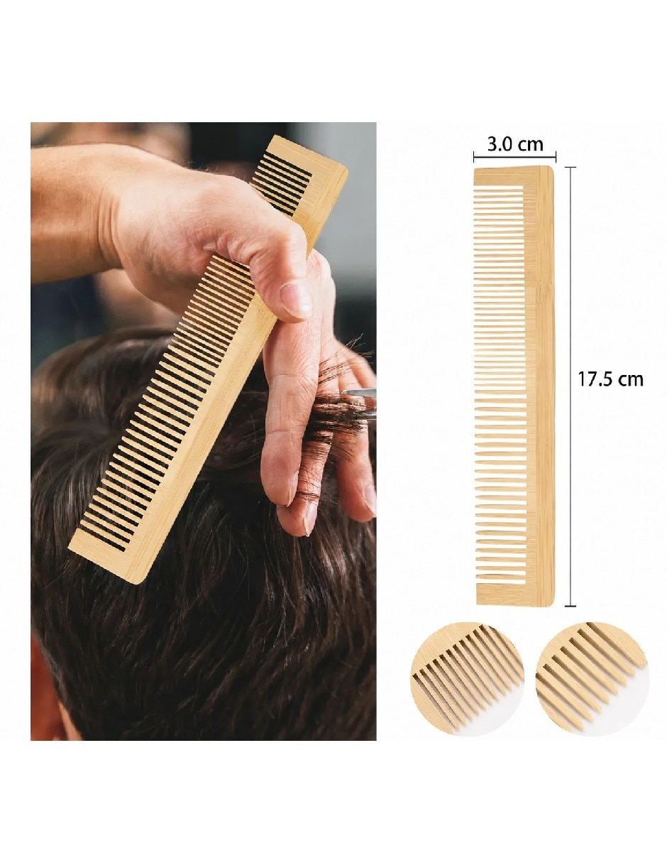 Set de cepillo para cabello de bambú 5