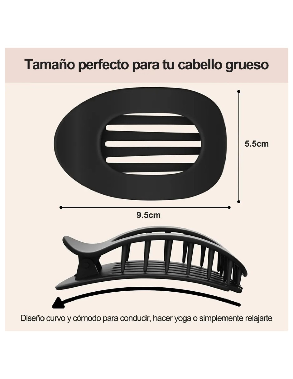 Set de pinzas para el cabello de plástico Genérica