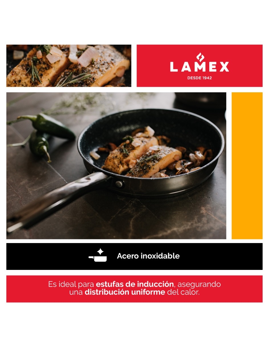 Sartén de acero inoxidable 6