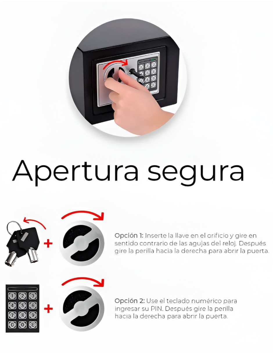 Caja fuerte manual y eléctrica Xtellar